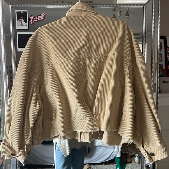 Princess Polly Crop Tan Corduroy Jacket - Picture 2 of 3